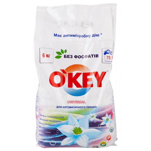 Пральний порошок O'key Universal автомат, 6 кг