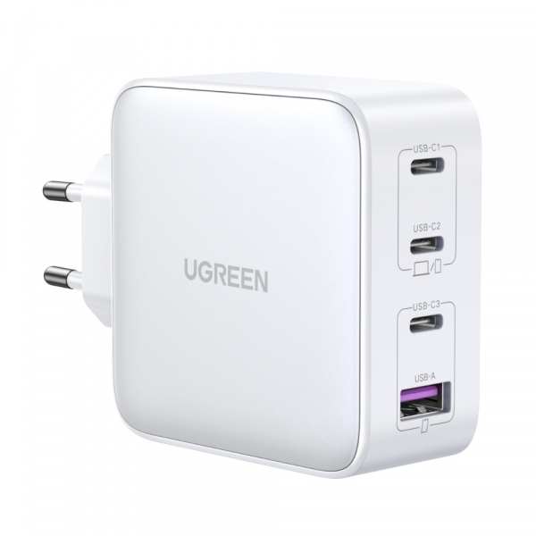 Мережевий зарядний пристрій UGREEN CD226 Nexode USB-A+3*USB-C 100W GaN Te ch Fast White (15337)