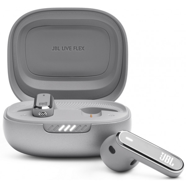 Навушники вкладиші бездротові TWS JBL Live Flex Silver(JBLLIVEFLEXSVR)