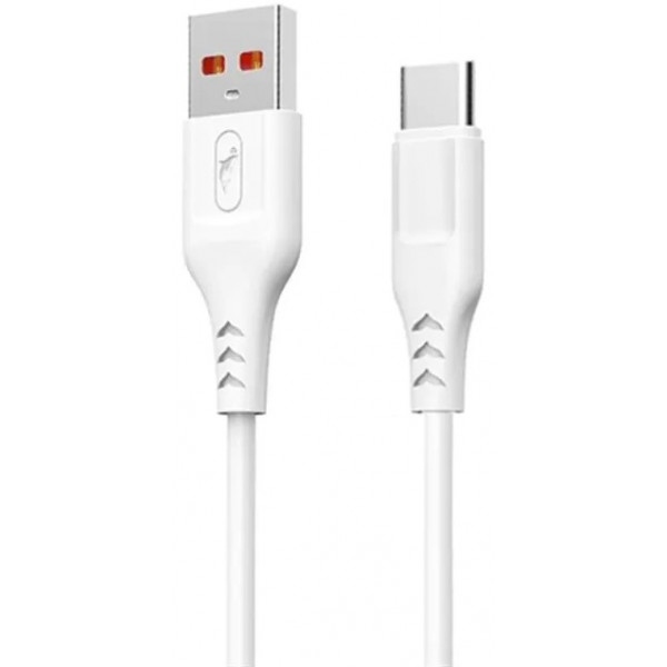 Кабель синхронізації даних SkyDolphin S61T USB Type-C 1 м White (USB-000445)
