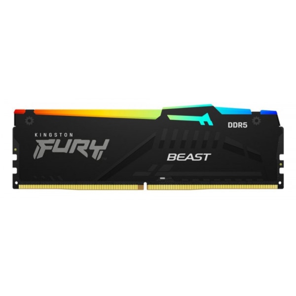 Память DDR Kingston DDR5 16GB/5600 Fury Beast RGB (KF556C40BBAK2-16)