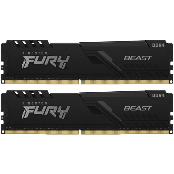 Память DDR Kingston 2x4GB DDR4 2666 Fury Beast Black (KF426C16BBK2/8)