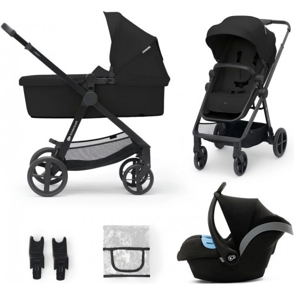 Коляска універсальна 3 в 1 Kinderkraft Newly Classic Black (KSNEWL00BLK3000)