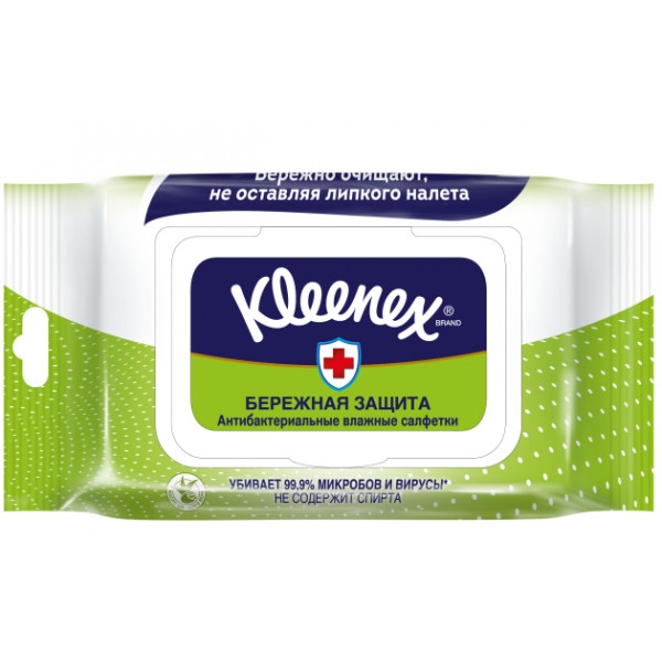 Серветки гігієнічні вологі Kleenex Антибактеріальні 40 шт. (5029053542126)