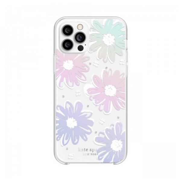 Чохол для смартфону Kate Spade New York  Protective Hardshell Case (1-PC Comold) for iPhone 12 Pro - Daisy Iridescent Foil/White/Clear/Gemsi (KSIPH-153-DSYIR)