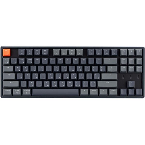Клавіатура бездротова Keychron K8 Gateron G Pro Blue Hot-Swap Aluminum Frame BT/USB-A EN/UKR, RGB (K8J2_KEYCHRON)