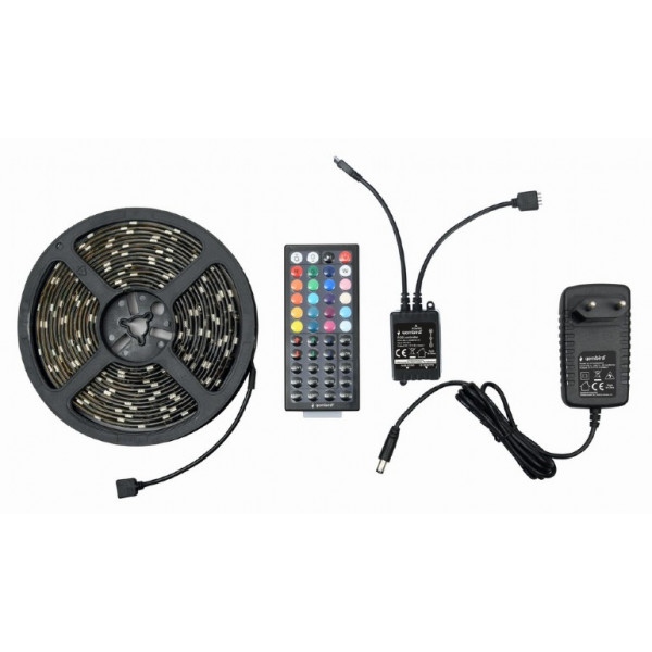Світлодіодна стрічка Gembird с RGB подсветкой 5m кабель с питанием 1.5m (LED-S-RGB500-01)