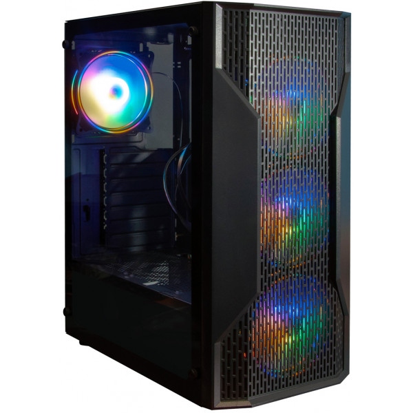 Корпус Frime Legion Black USB 3.0 без БЖ (Legion-U3-GLS-4DTRMLT16.6WP)