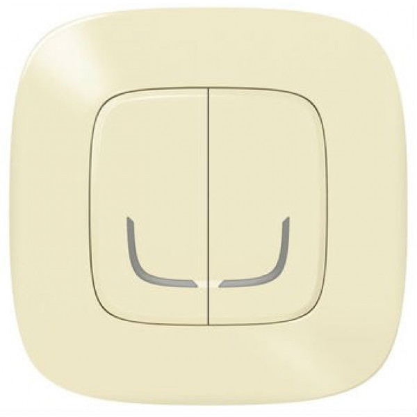 Бездротовий вимикач Legrand Valena Allure with Netatmo 2-клавішний Слонова кістка (752687)