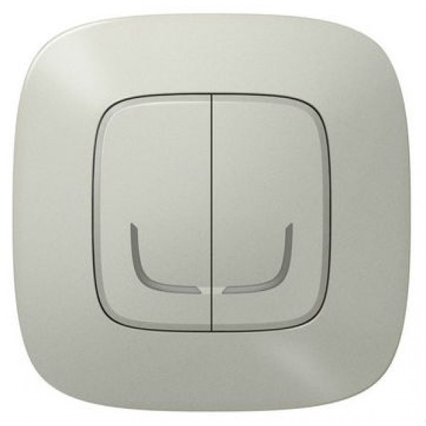 Бездротовий вимикач Legrand Valena Allure with Netatmo 2-клавішний Алюміній (752787)