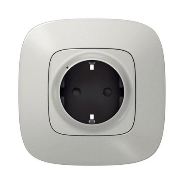 Розумна розетка Legrand Valena Allure with Netatmo 2К + З 16А 230В. Aluminum (752794)