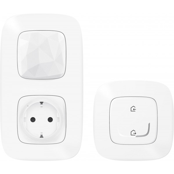 Стартовий набір для управління приладами Legrand Valena Allure with Netatmo Шлюз WiFi + smart-розетка + выключатель ''Дома/Не дома''. Белый (752596)