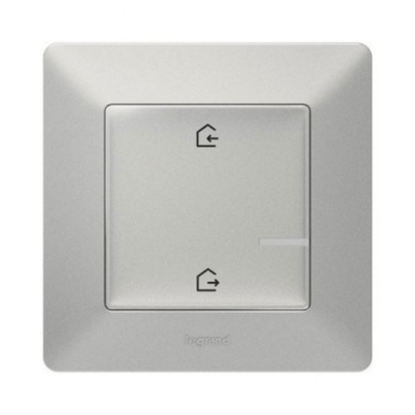 Бездротовий вимикач Legrand Valena Life with Netatmo "Будинки/Не удома" Алюміній (752386)