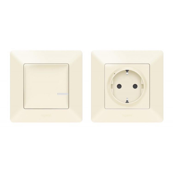 Стартовий набір для управління приладами Legrand Valena Life with Netatmo Smart-розетка + smart-выключатель Слоновая кость (752254)