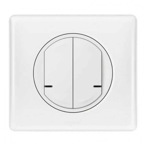 Бездротовий вимикач Legrand Celiane with Netatmo 2-клавішний Білий (067724)
