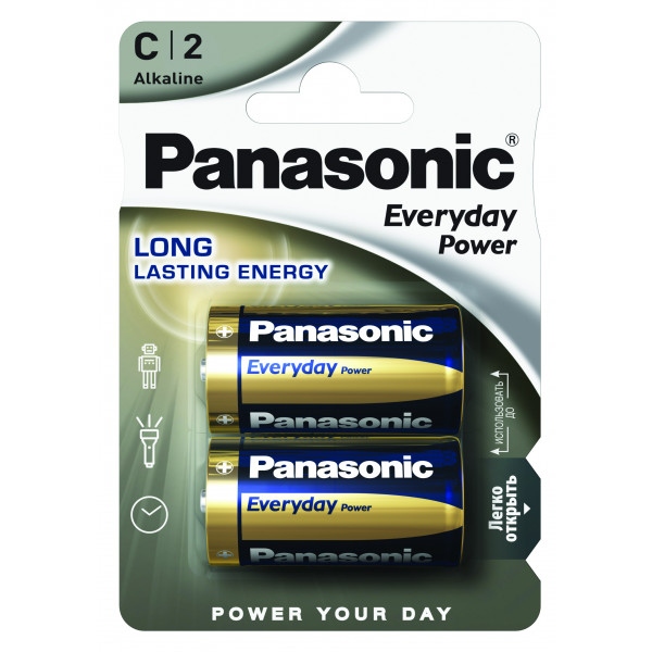 Батарейка тип C (LR-14) Panasonic EVERYDAY POWER C BLI 2 ALKALINE