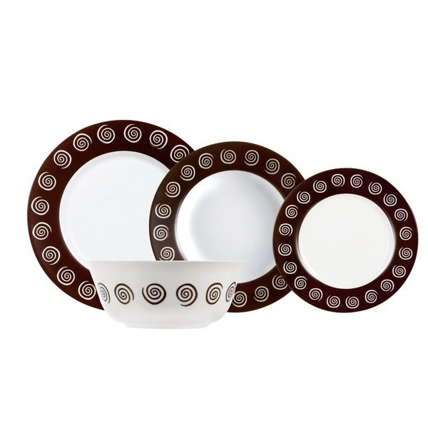 Столовий сервіз Luminarc Sirocco Brown 19 пр. (N4867)