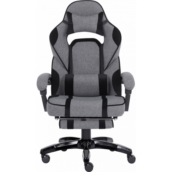 Крісло для геймерів GT Racer X-2749-1 Fabric Gray/Black Suede