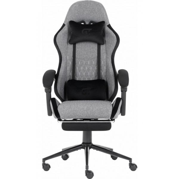 Крісло для геймерів GT Racer X-2324 Fabric Gray/Black Suede