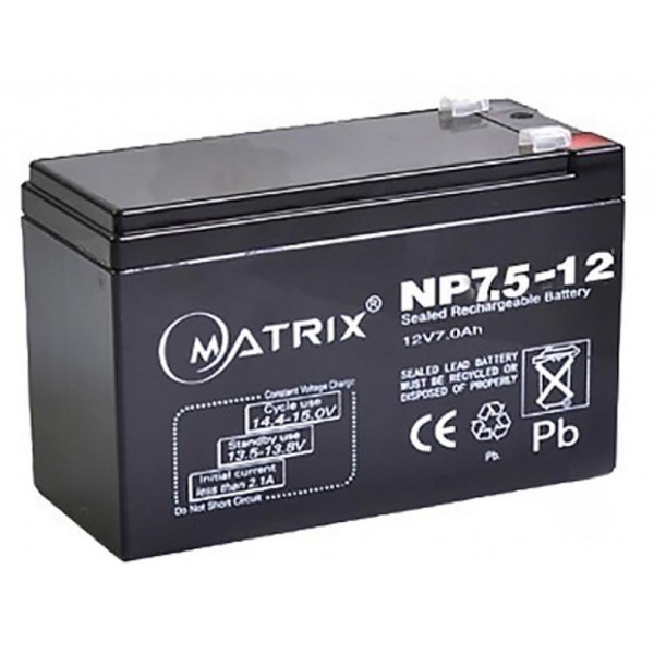 Акумулятор для ДБЖ Matrix 12V 7.5AH (NP7.5_12)