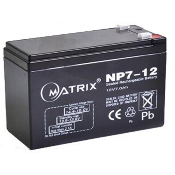 Акумулятор для ДБЖ Matrix 12V 7AH (NP7-12)