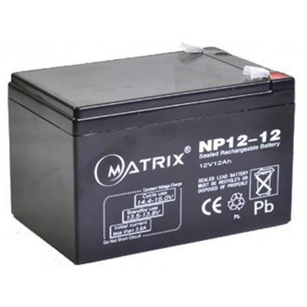 Акумулятор для ДБЖ Matrix 12V 12AH (NP12_12)