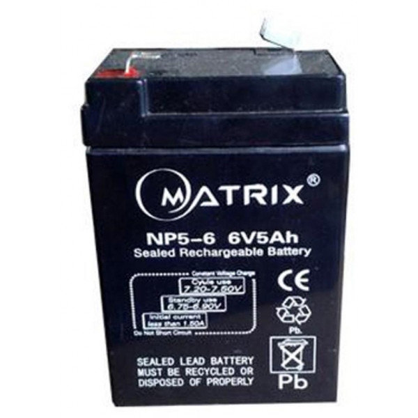 Акумулятор для ДБЖ Matrix 6V 5AH (NP5-6)