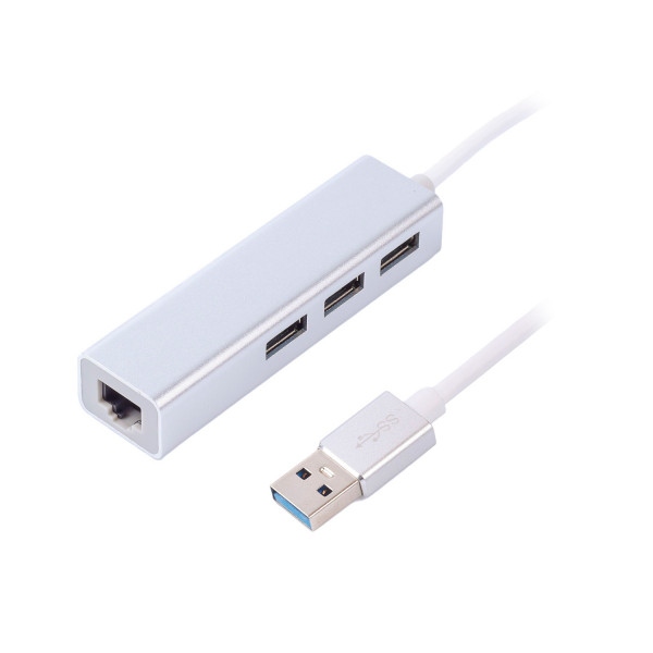 Перехідник USB- RJ-45 Maxxter с USB на Gigabit Ethernet, 3 Ports USB 3.0 (NEAH-3P-01)