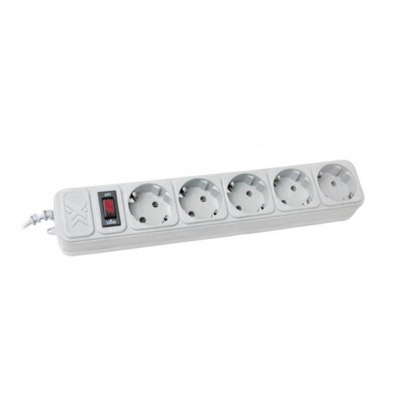 Мережевий фільтр Maxxter SPM5-G-15G Grey, 4.5m, 5 розеток