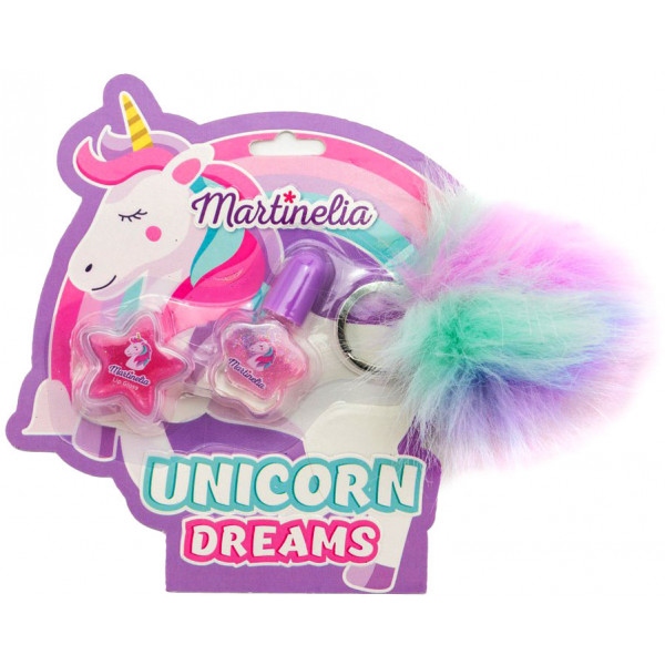 Набір косметики Martinelia Unic UNICORN DREAMS лак для нігтів і блиск для губ з брелоком (30502)