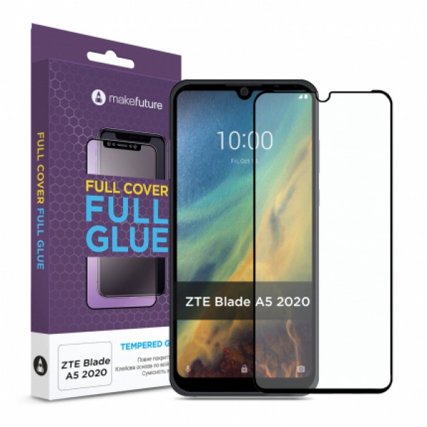 Захисне скло для смартфону MakeFuture Full Cover Full Glue ZTE Blade A5 2020 (MGF-ZBA520)
