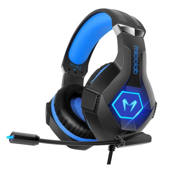 Гарнітура дротова ігрова Microlab G7 Black+Blue