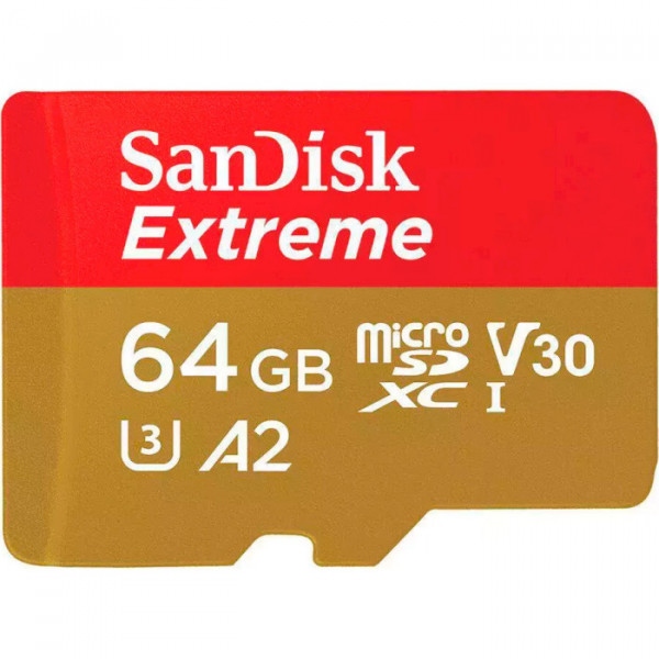 Карта пам'яті SanDisk Extreme microSDXC card for Mobile Gaming 64GB + 1 year Rescue Pro Deluxe (SDSQXAH-064G-GN6GN)