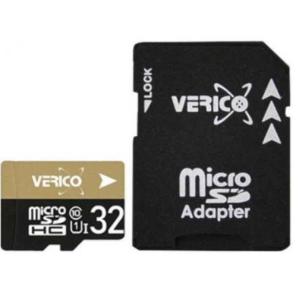 Карта пам'яті Verico MicroSDHC 32 GB UHS-I (Class 10) + SD adapter (1MCOV-MAH933-NN)