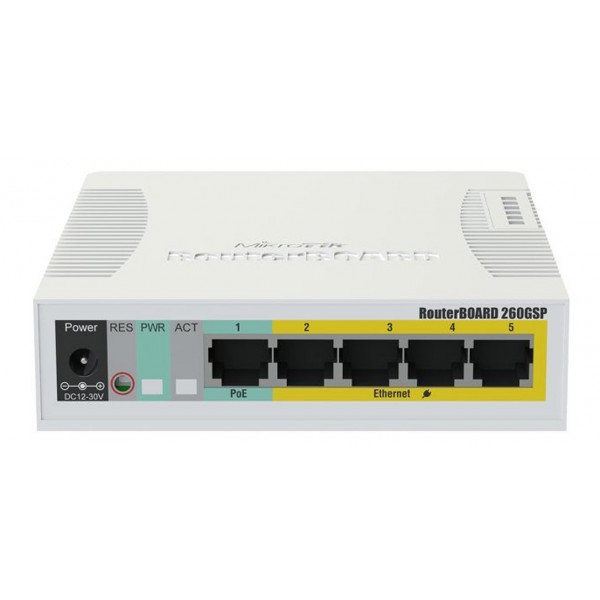 Коммутатор локальної мережі (Switch) MikroTik CSS106-1G-4P-1S