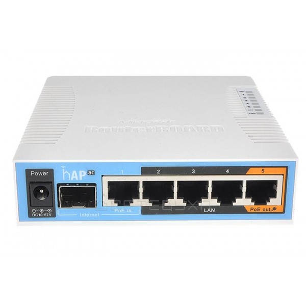 Маршрутизатор інтернет WiFi5 MikroTik hAP AC RB962UiGS-5HacT2HnT
