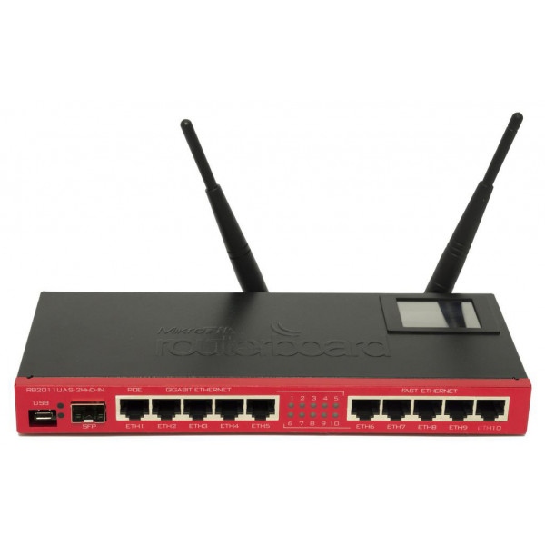 Маршрутизатор інтернет WiFi4 MikroTik RB2011UiAS-2HnD-IN