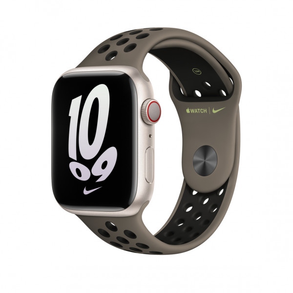 Ремінець для смарт-годинника Apple 45mm Olive Grey/Black Nike Sport Band