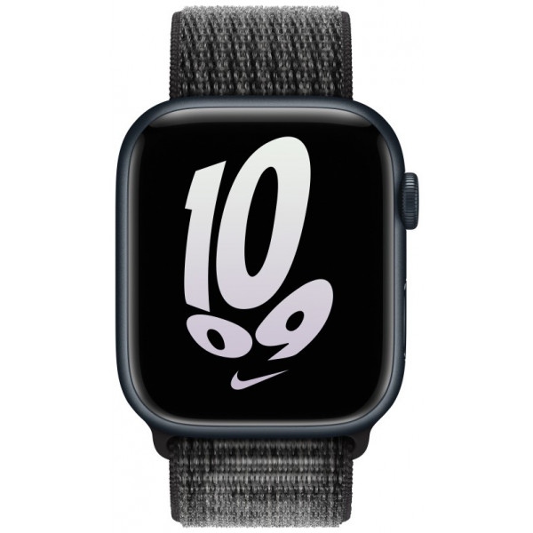 Ремінець для смарт-годинника Apple 45mm Black/Summit White Nike Sport Loop