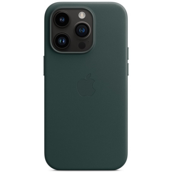 Чохол для смартфону Apple iPhone 14 Leather Case with MagSafe - Forest Green (MPP53)