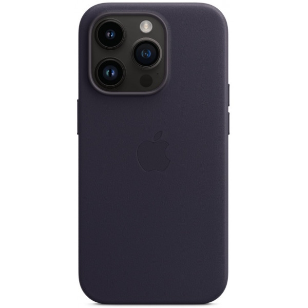Чохол для смартфону Apple iPhone 14 Leather Case with MagSafe - Ink (MPP63)