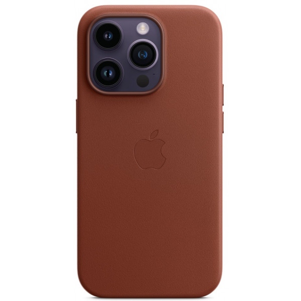 Чохол для смартфону Apple iPhone 14 Leather Case with MagSafe - Umber (MPP73)