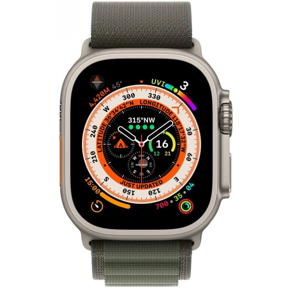 Ремінець для смарт-годинника Apple 49mm Green Alpine Loop - Medium