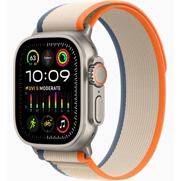 Смарт-годинник Apple Watch Ultra 2 GPS 49mm Titanium Case with Orange/Beige Trail Loop - M/L