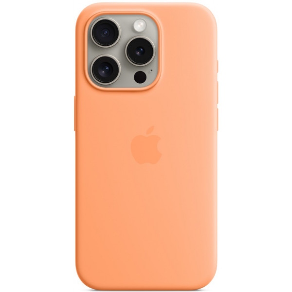 Чохол для смартфону Apple Silicone Case with MagSafe iPhone 15 Pro Orange Sorbet (MT1H3)