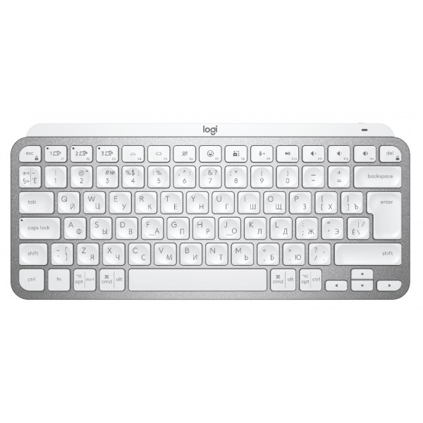 Клавіатура бездротова Logitech MX Keys Mini Pale Grey (920-010502)