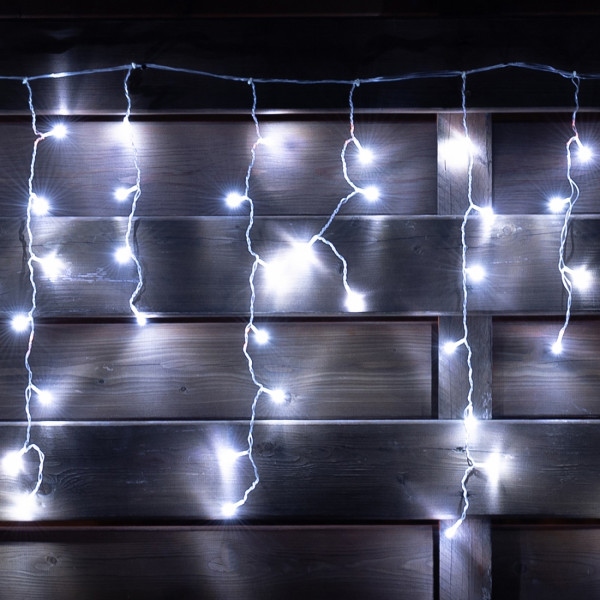 Гірлянда-штора Novogod'ko 84 LED холодний білий 2.1х0.7 м 8 реж. (973769)
