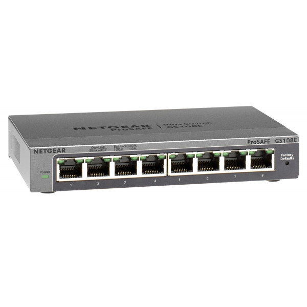 Коммутатор локальної мережі (Switch) Netgear GS108E-300PES