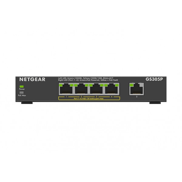 Коммутатор локальної мережі (Switch) Netgear GS305P-200PES