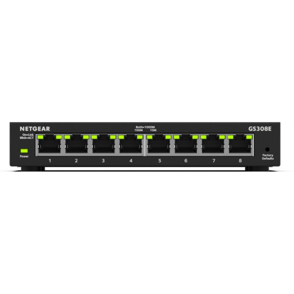 Коммутатор локальної мережі (Switch) Netgear GS308E-100PES